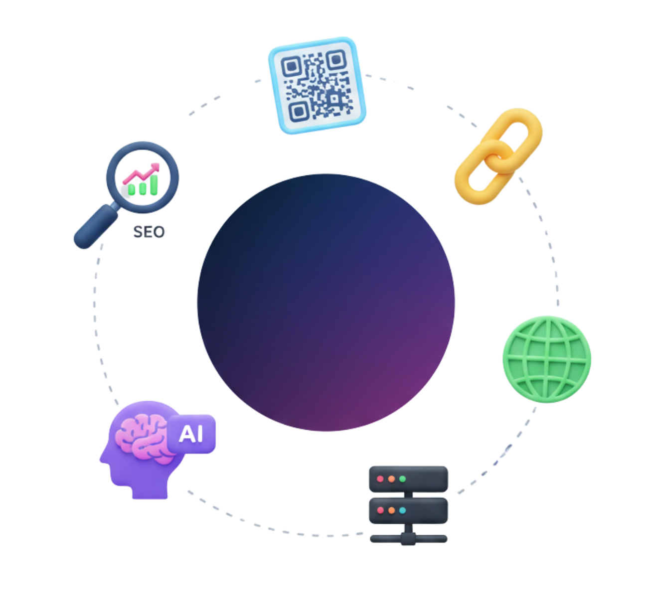 Illustration des 126 outils Seyvo — SEO, analytics, liens et hébergement